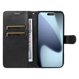 EIDERWOOD iPhone 17 Pro Kunstlæder Mobil Cover - Kortholder & Strop - Sort