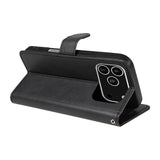 EIDERWOOD iPhone 17 Pro Kunstlæder Mobil Cover - Kortholder & Strop - Sort