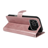 EIDERWOOD iPhone 17 Pro Kunstlæder Mobil Cover - Kortholder & Strop - Rose Gold