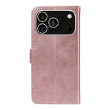 EIDERWOOD iPhone 17 Pro Kunstlæder Mobil Cover - Kortholder & Strop - Rose Gold