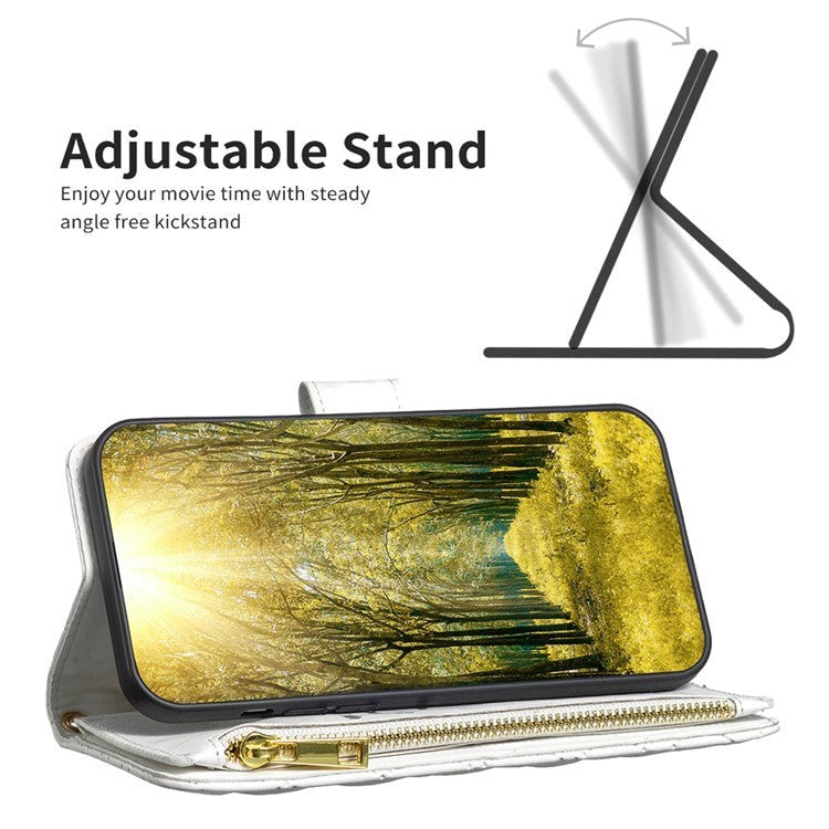 Samsung Galaxy S23 Kunstlæder Cover m. Indbygget Pung og Standerfunktion - Hvid