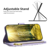 Samsung Galaxy S23 Kunstlæder Cover m. Indbygget Pung og Standerfunktion - Lilla