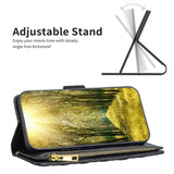 Samsung Galaxy S23 Kunstlæder Cover m. Indbygget Pung og Standerfunktion - Sort