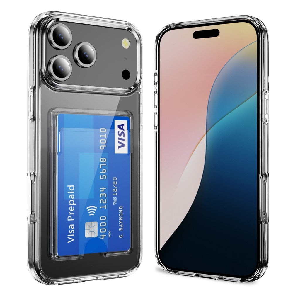 iPhone 18 Pro Max / 17 Pro Max EIDERWOOD Hybrid Plast Bagside Cover m. Kortlomme - Gennemsigtig