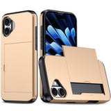 EIDERWOOD iPhone 17 Hybrid Mobil Cover m. Kortholder - Guld