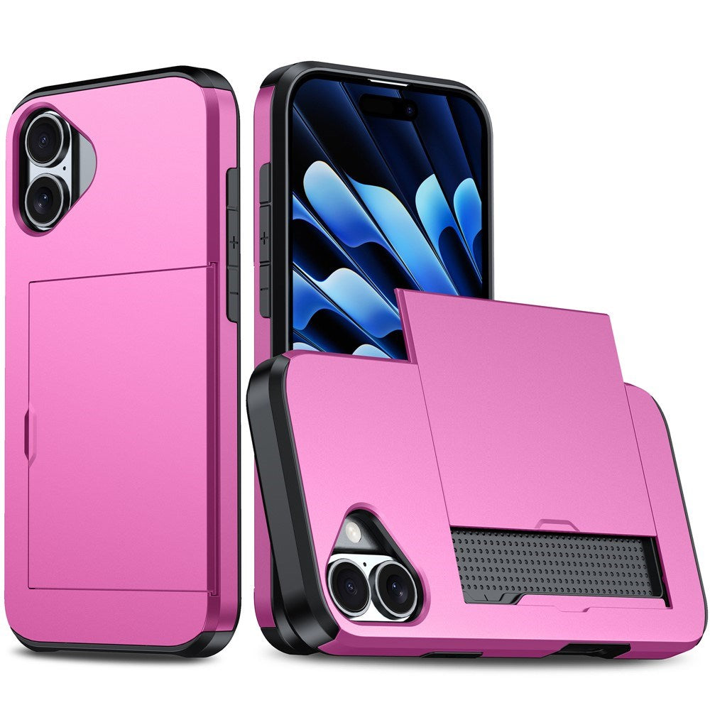 EIDERWOOD iPhone 17 Hybrid Mobil Cover m. Kortholder - Lyserød