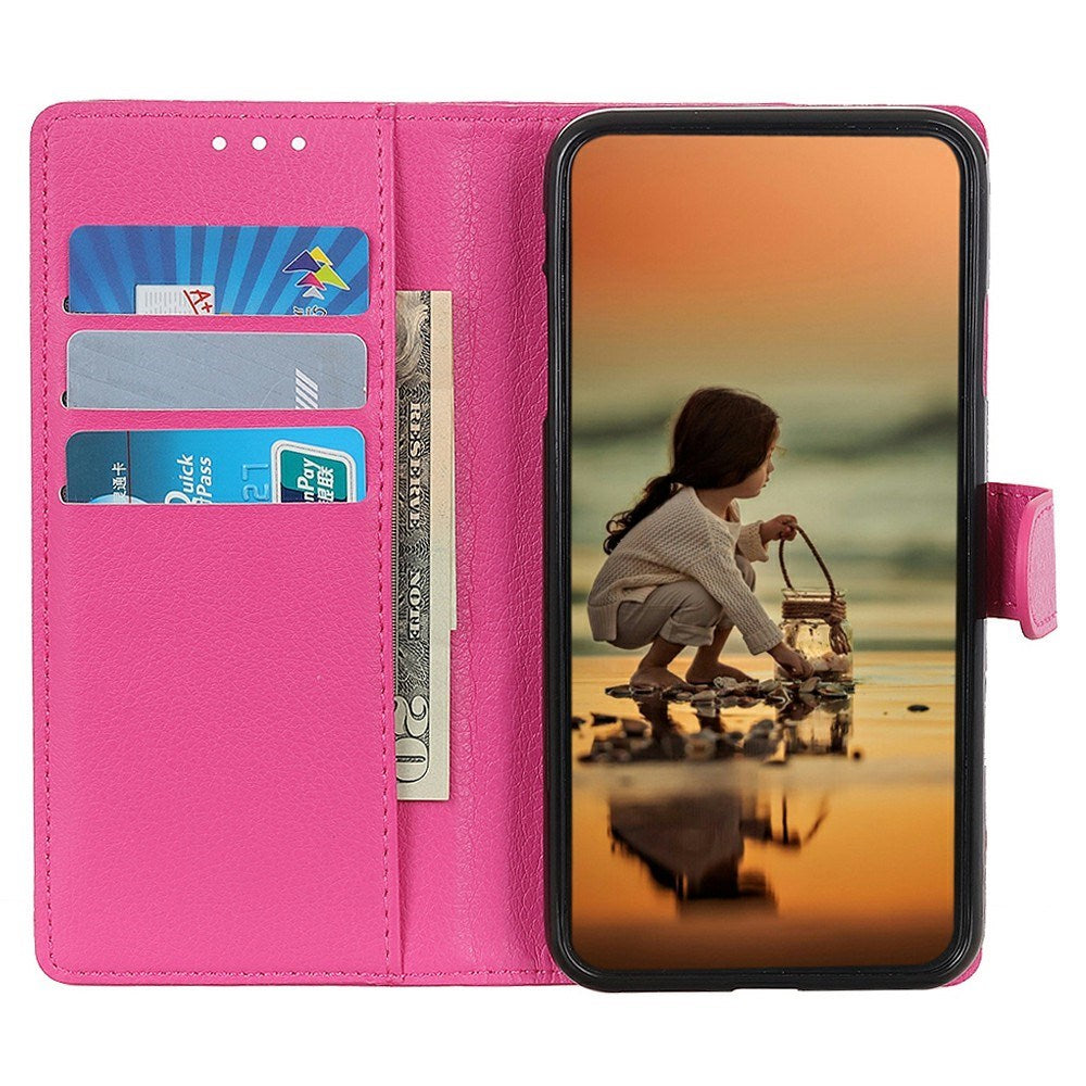 Honor 400 Pro - EIDERWOOD Kunstlæder Flip Cover m. Kortholder & Ståfunktion - Lyserød