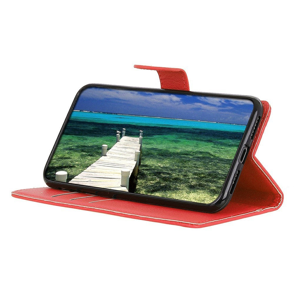 Honor 400 Pro - EIDERWOOD Kunstlæder Flip Cover m. Kortholder & Ståfunktion - Rød