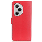 Honor 400 Pro - EIDERWOOD Kunstlæder Flip Cover m. Kortholder & Ståfunktion - Rød