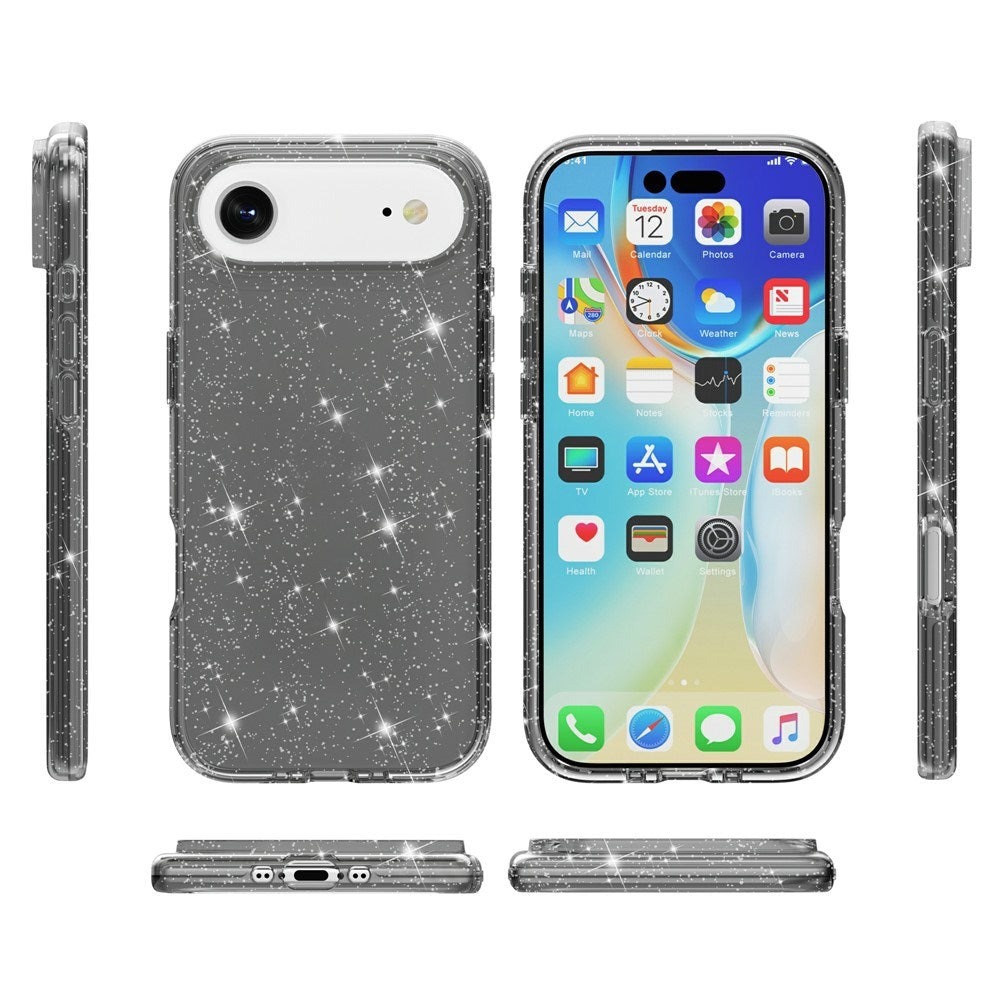 EIDERWOOD iPhone Air Hybrid Plastik Mobil Cover - Sort Glitter