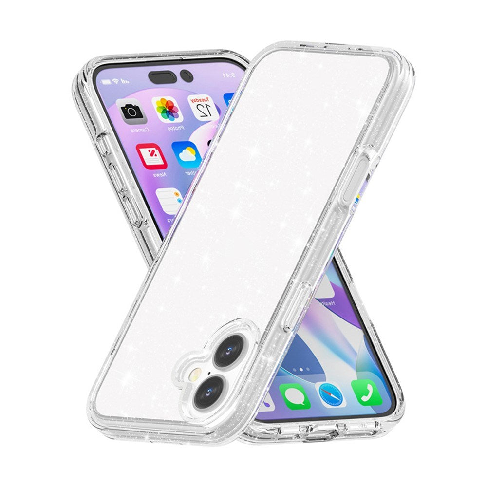 EIDERWOOD iPhone 17 Hybrid Plastik Mobil Cover - Hvid Glitter