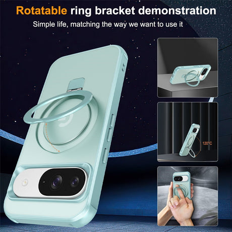 EIDERWOOD Google Pixel 10 / 10 Pro / 9 / 9 Pro Mobil Cover m. Kickstand - MagSafe Kompatibel - Lyseblå