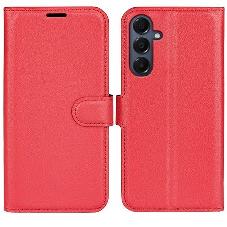 EIDERWOOD Samsung Galaxy A17 (5G) Litchi Kunstlæder Flip Cover m. Pung - Rød