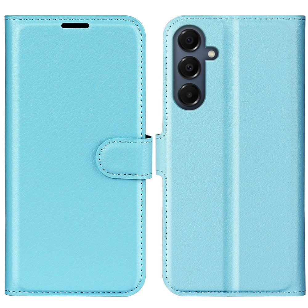 EIDERWOOD Samsung Galaxy A17 (5G) Litchi Kunstlæder Flip Cover m. Pung - Blå