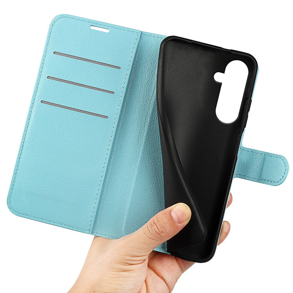 EIDERWOOD Samsung Galaxy A17 (5G) Litchi Kunstlæder Flip Cover m. Pung - Blå