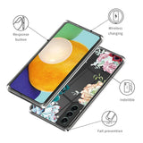 Samsung Galaxy S23 Plastik Transparent Bagside Cover m. Motiv - Blomster