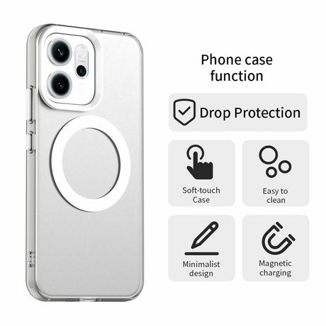 EIDERWOOD Oppo Reno14 (5G) Hybrid Plastik Mobil Cover - MagSafe Kompatibel - Gennemsigtig