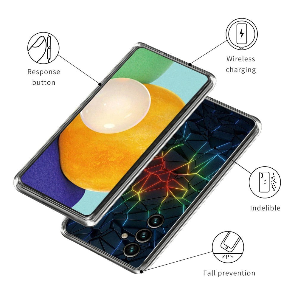 Samsung Galaxy A14 (5G) Fleksibelt Bagside Cover m. Print - Geometri