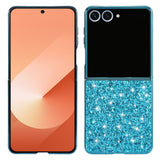 Samsung Galaxy Z Flip7 - EIDERWOOD Glitter Cover - Blå