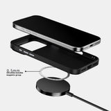 ABEEL iPhone 18 Pro / 17 Pro Hybrid Mobilcover m. Karbonfibretekstur - MagSafe Kompatibelt - Sort
