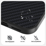 ABEEL iPhone 18 Pro / 17 Pro Hybrid Mobilcover m. Karbonfibretekstur - MagSafe Kompatibelt - Sort / Sølv