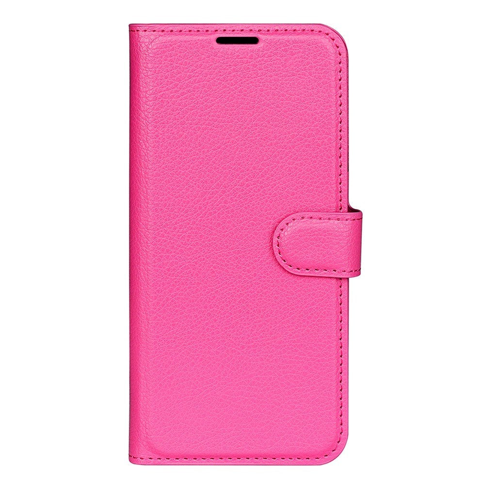 Samsung Galaxy A14 (5G) PU Litchi Læder Flip Cover m. Pung - Pink