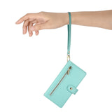 EIDERWOOD iPhone Air Flip Cover - Indbygget Kortholder & Lynlåslomme & Strop - Turkis