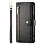 EIDERWOOD iPhone 17 Pro Flip Cover - Indbygget Kortholder & Lynlåslomme & Strop - Sort
