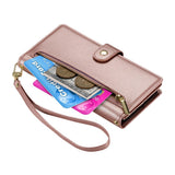 EIDERWOOD iPhone 17 Pro Max Flip Cover - Indbygget Kortholder & Lynlåslomme & Strop - Rose Gold