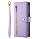 EIDERWOOD iPhone 17 Pro Max Flip Cover - Indbygget Kortholder & Lynlåslomme & Strop - Lilla