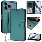 iPhone 18 Pro Max / 17 Pro Max EIDERWOOD Kunstlæder Flip Cover m. Strop & Ståfunktion - Grøn