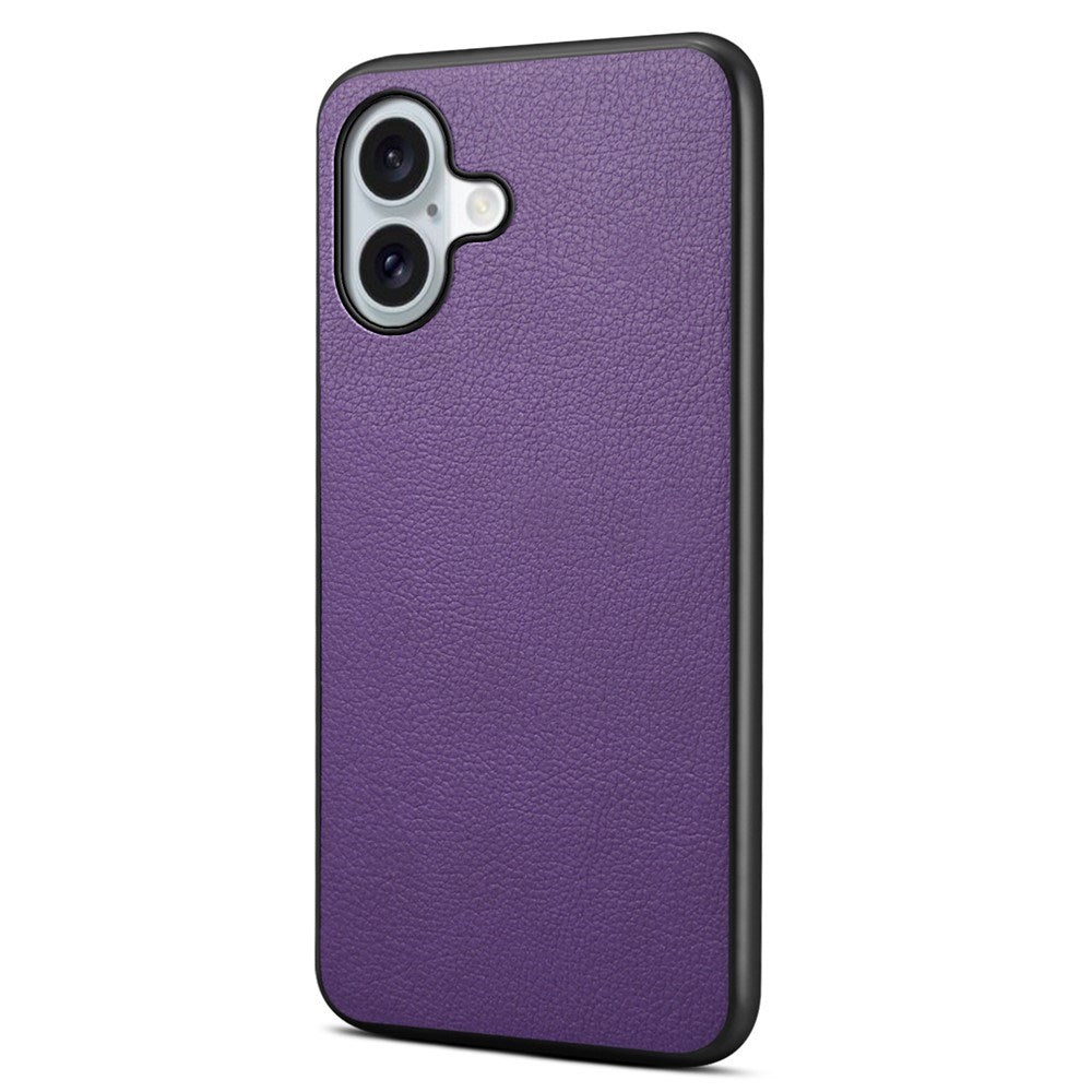 EIDERWOOD iPhone 17 Hybrid Plastik Mobil Cover m. Lædertekstur - Lilla