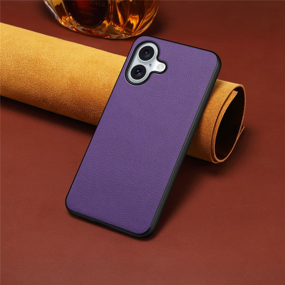 EIDERWOOD iPhone 17 Hybrid Plastik Mobil Cover m. Lædertekstur - Lilla