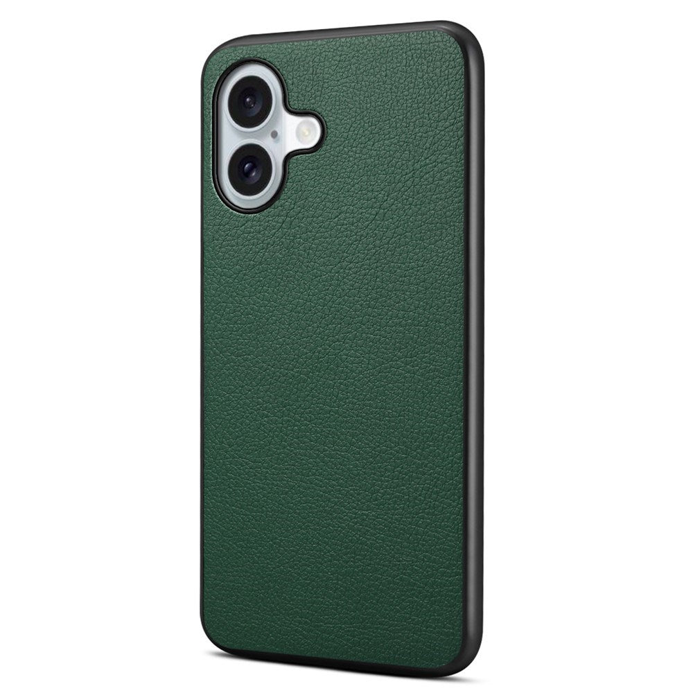 EIDERWOOD iPhone 17 Hybrid Plastik Mobil Cover m. Lædertekstur - Grøn