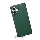 EIDERWOOD iPhone 17 Hybrid Plastik Mobil Cover m. Lædertekstur - Grøn
