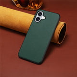 EIDERWOOD iPhone 17 Hybrid Plastik Mobil Cover m. Lædertekstur - Grøn