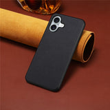 EIDERWOOD iPhone 17 Hybrid Plastik Mobil Cover m. Lædertekstur - Sort