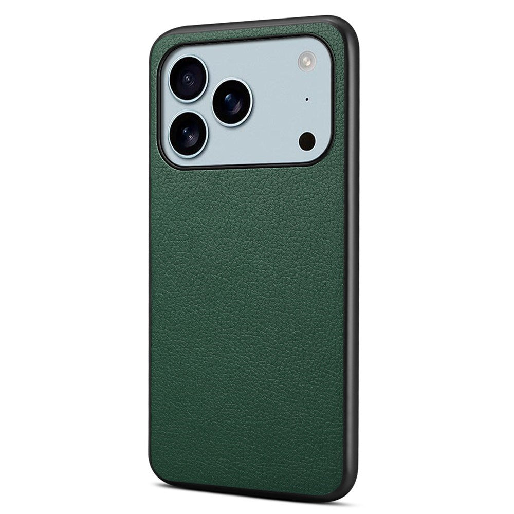 EIDERWOOD iPhone 17 Pro Max Hybrid Plastik Mobil Cover m. Lædertekstur - Grøn
