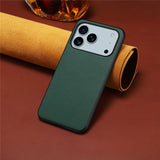EIDERWOOD iPhone 17 Pro Max Hybrid Plastik Mobil Cover m. Lædertekstur - Grøn