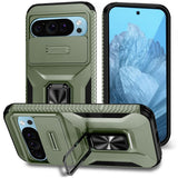 EIDERWOOD Google Pixel 11 Pro / 11 / 10 Pro / 10 / 9 Pro / 9 Håndværker Mobil Cover m. 360 Roterbar Kickstand - Grøn