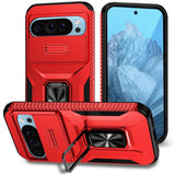 EIDERWOOD Google Pixel 11 Pro / 11 / 10 Pro / 10 / 9 Pro / 9 Håndværker Mobil Cover m. 360 Roterbar Kickstand - Rød