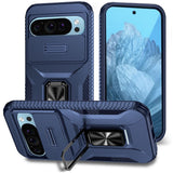EIDERWOOD Google Pixel 11 Pro / 11 / 10 Pro / 10 / 9 Pro / 9 Håndværker Mobil Cover m. 360 Roterbar Kickstand - Blå