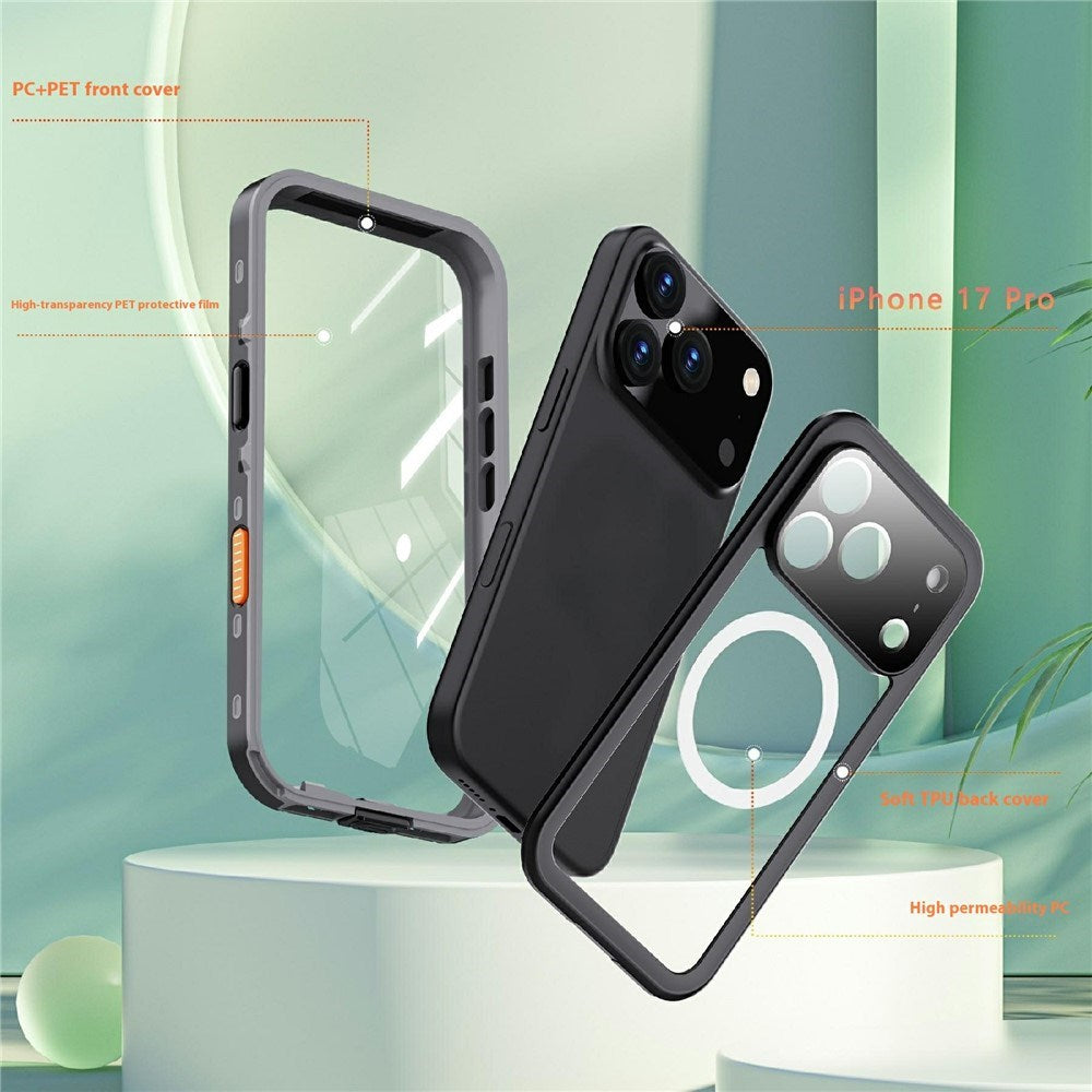 iPhone 17 Pro - EIDERWOOD Vandtæt Håndværker Cover m. Skærmbeskyttelse & Strop - MagSafe Kompatibel - Sort