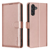 EIDERWOOD Samsung Galaxy S25 FE Kunstlæder Flip Cover m. Ståfunktion & Kortholder - Rose Gold