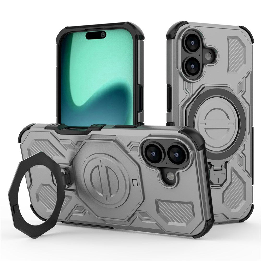 EIDERWOOD  iPhone 17 Håndværker Mobil Cover - Magnetisk Kickstand - MagSafe Kompatibel - Grå