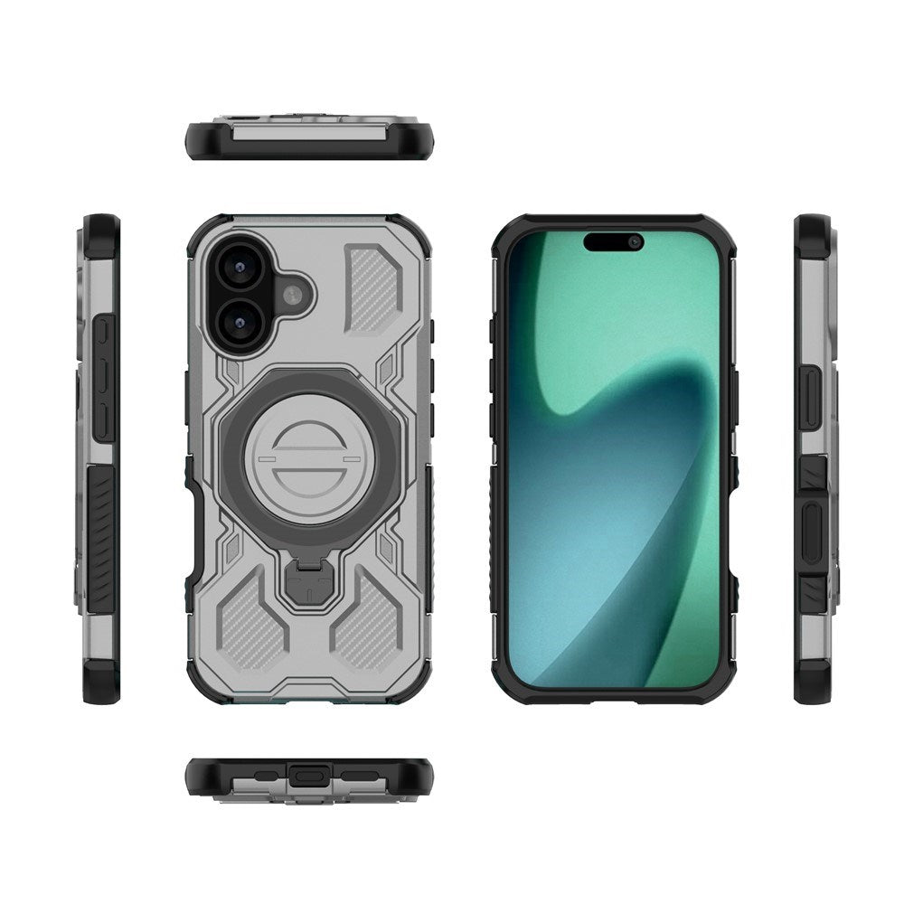 EIDERWOOD  iPhone 17 Håndværker Mobil Cover - Magnetisk Kickstand - MagSafe Kompatibel - Grå