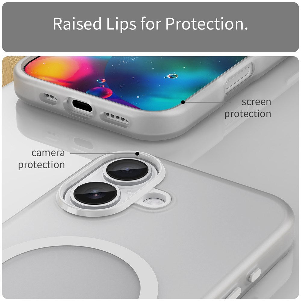 EIDERWOOD iPhone 17 Hybrid Plast Mobil Cover - MagSafe Kompatibel - Mat Gennemsigtig / Hvid