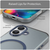 EIDERWOOD iPhone 17 Hybrid Plast Mobil Cover - MagSafe Kompatibel - Mat Gennemsigtig / Mørkeblå