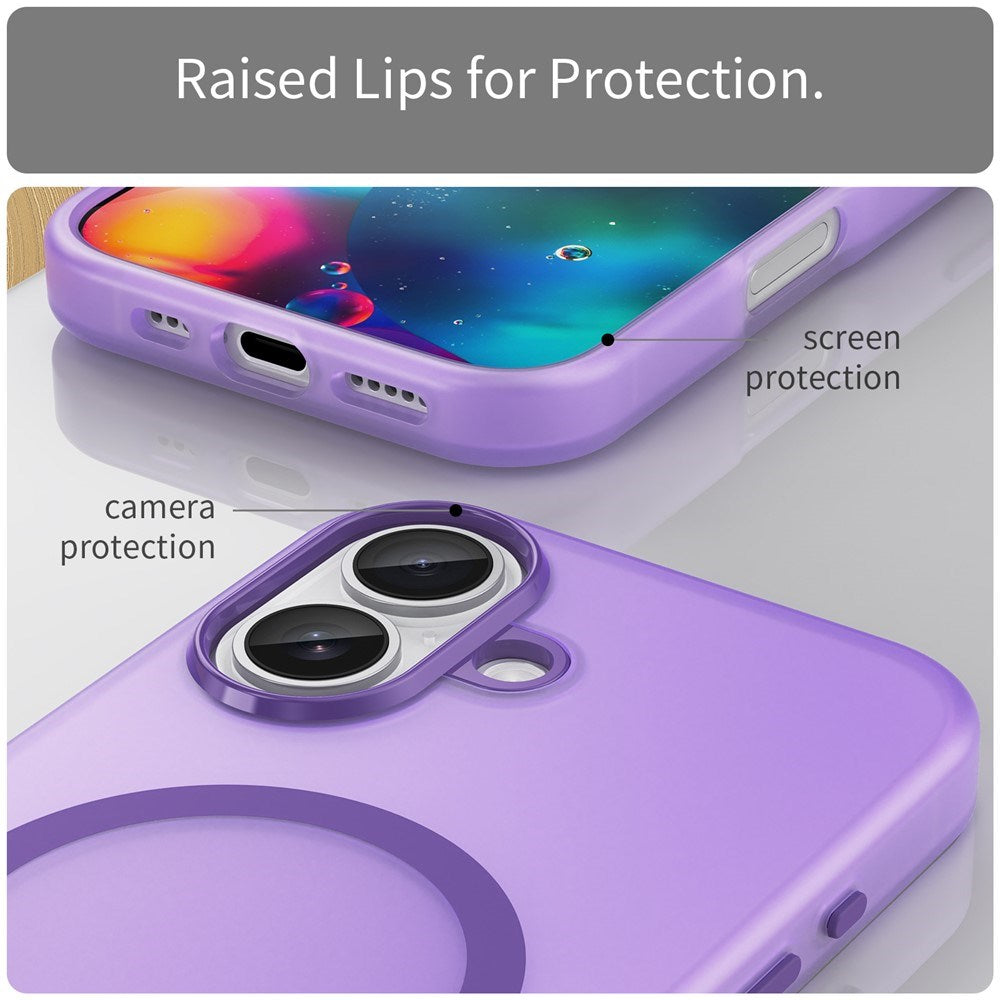 EIDERWOOD iPhone 17 Hybrid Plast Mobil Cover - MagSafe Kompatibel - Mat Gennemsigtig / Lilla