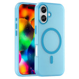 EIDERWOOD iPhone 17 Hybrid Plast Mobil Cover - MagSafe Kompatibel - Mat Gennemsigtig / Blå